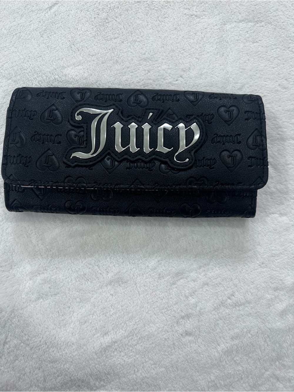 Juicy Couture Black Wallet & Card Holder Keychain Bundle Set - Picture 13 of 16